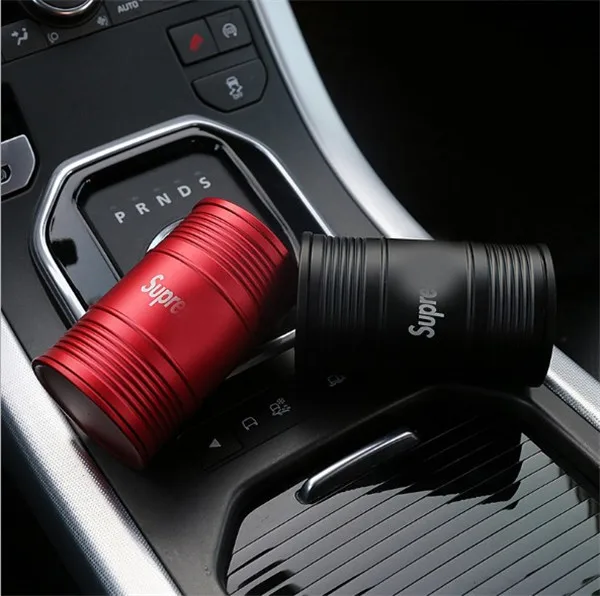 

High quality aluminum alloy Temperature Car Ashtray Portable Car Ashtray Home Office Smokeless Ashtray Cigarette Cylinder Ashtra