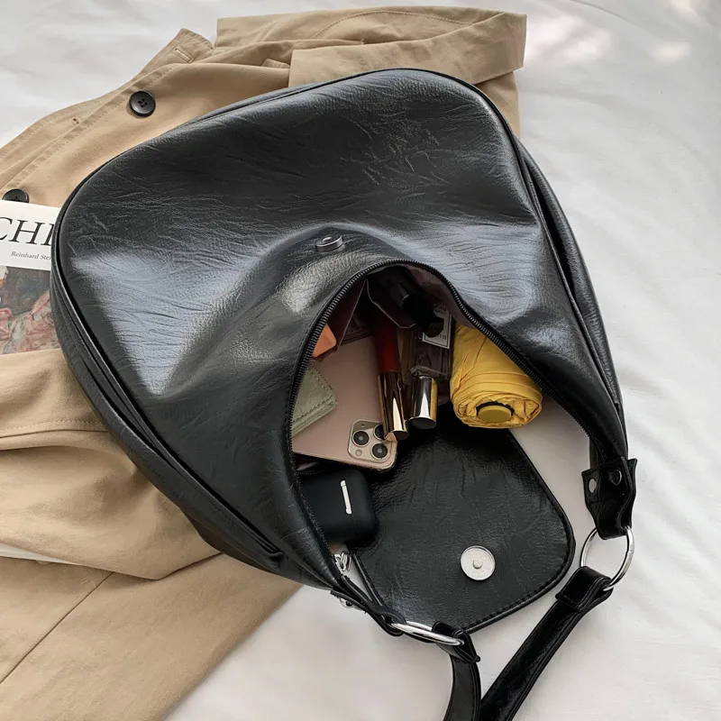 

Vintage women Shoulder Bags PU Leather Handbags and Purses 2020 new High Capacity Hand Bag Lady Winter Brand Trending Hobos bags