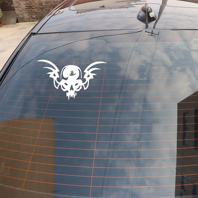 Маленький город 17 5X9 8 см череп сглаза демон крылья Автомобильный задний бампер