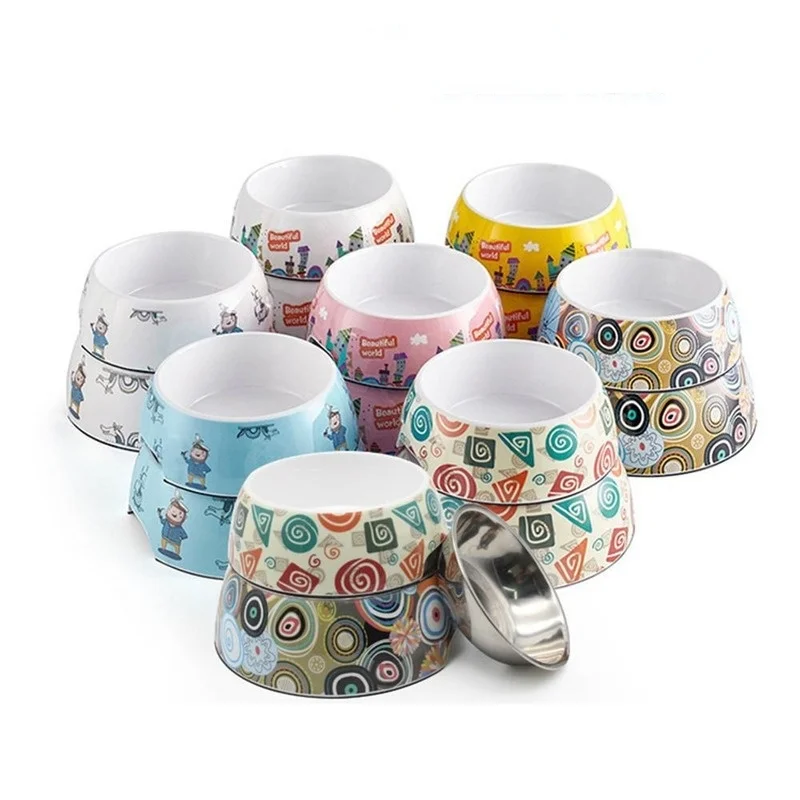 

1 шт., керамическая миска для кормления домашних животных с мультяшным рисунком