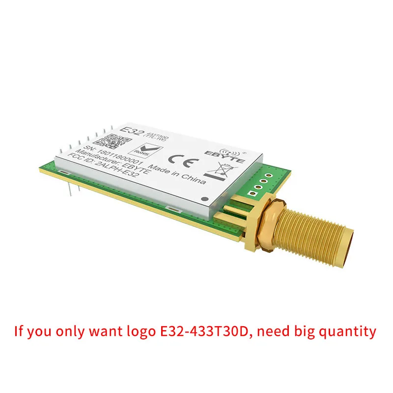 10 шт./лот E32-433T30D 1B V2.0 433 МГц SX1276 LoRa UART беспроводной трансивер IoT 30 дБм передатчик
