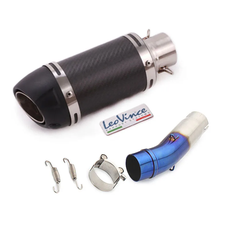 TKOSM Motorcycle Exhaust Middle Pipe Case For Honda CB400 Slip-On With Stainless Steel XJR400 FZ400 |