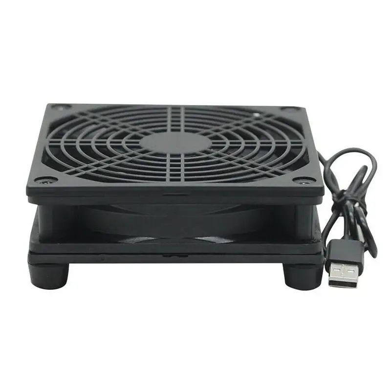 USB вентилятор охлаждения прочный ABS тихий для маршрутизатора ТВ 5 в коробка 8