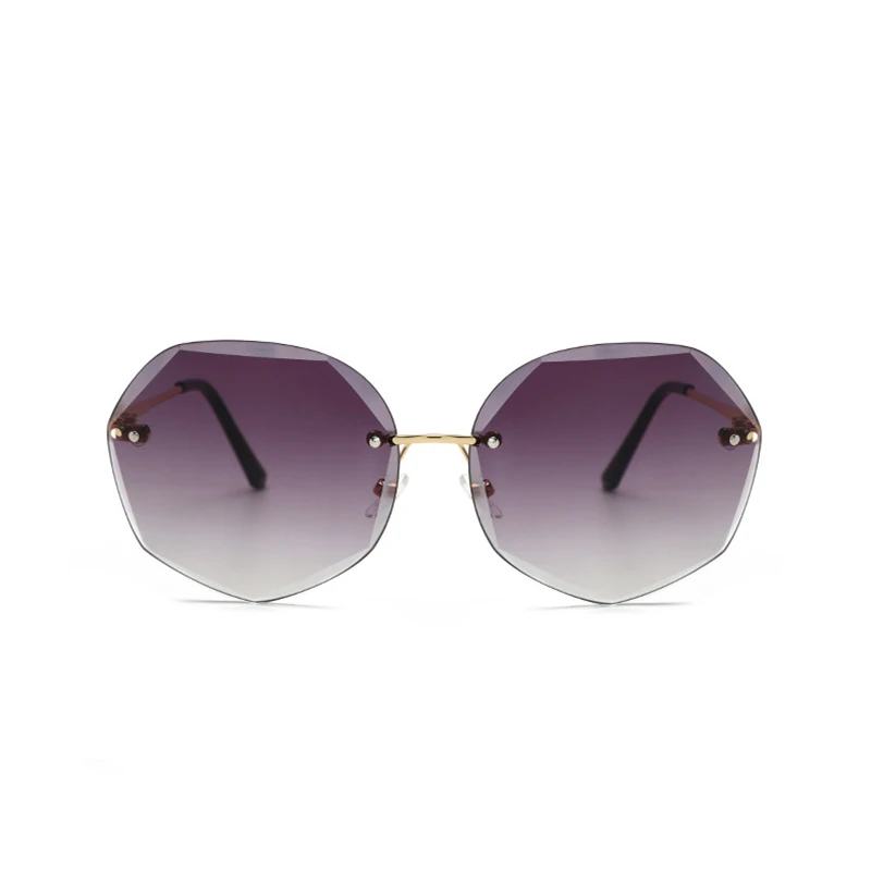 

Fashion ocean Oversized Rimless Square Clear Lens Sunglasses Frame Male Sun Glasses Brand Designer Eyewear Shades for Women