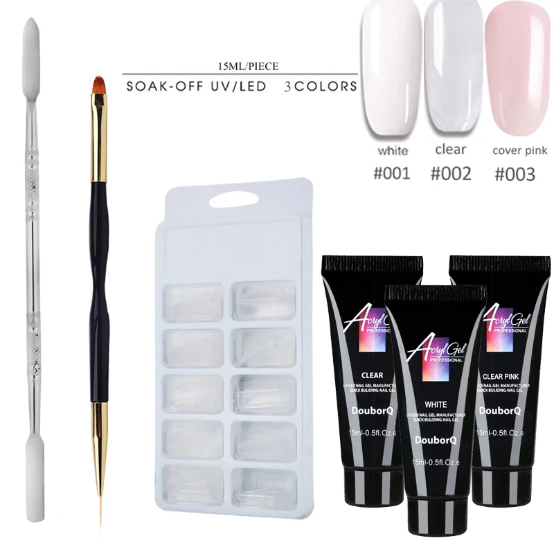 Набор из полигеля для ногтей 15 мл быстрое наращивание пальцев камуфляжный УФ