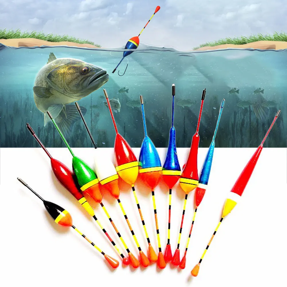 10 шт./лот набор рыболовных поплавков поплавки из пенопласта смешанные стили