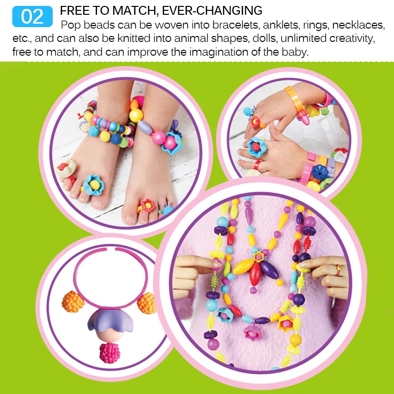

DIY String Beads Toy Bracelet Jewelry Fashion Kit Educational Toy Art Craft Learning Toys For Boys Girls Birthday Gifts