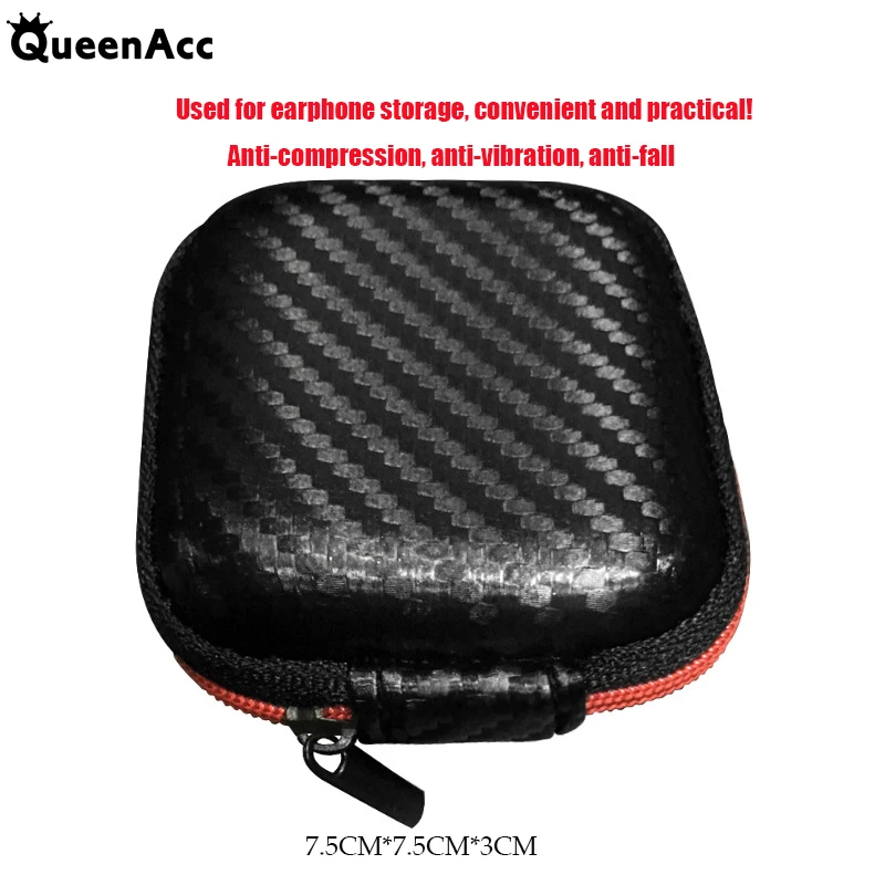 

QueenAcc protect Earphone storage bag multifunctional mobile phone charger data cable sorting storage box Headphones zipper bag