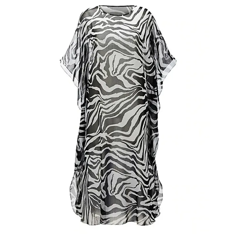 2021 туника для пляжа купальный костюм накидки шифоновое пляжное платье женская