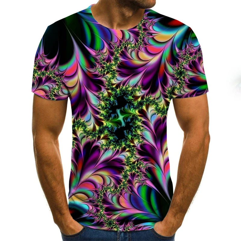 

2021 Summer Hot Sale Men's Street Wear Round Neck Short Sleeve T-Shirt Funny Element Casual Wear 3D Printed Top 100-6XL