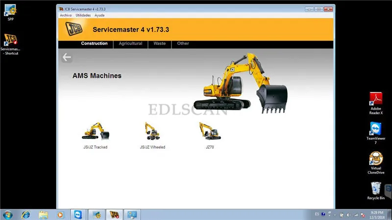 EDLSCAN сервис 4 CF19 ноутбук для JCB электронный сервисный Инструмент JCB сельскохозяйственная строительная машина диагностический сканер