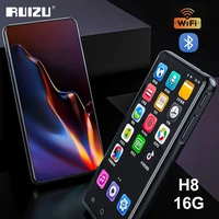 ruizu h8 new bluetooth music video player with android system 5 1 connect wifi 16gb walkman support app study mp3 for student