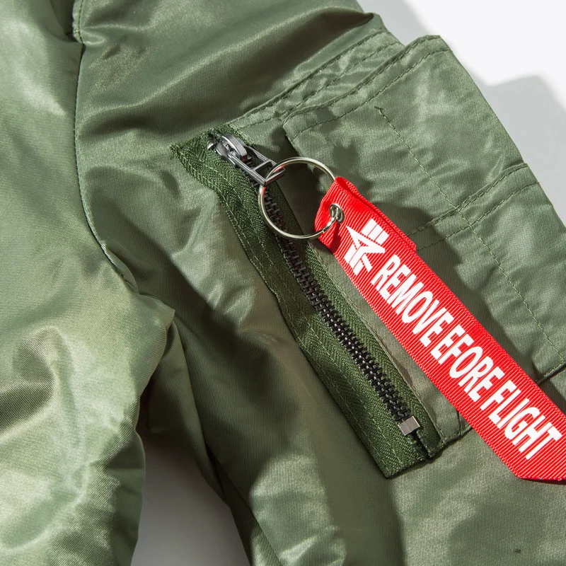 Осенняя мужская куртка бомбер на молнии в стиле хип хоп Slim Fit Pilot пальто Мужская
