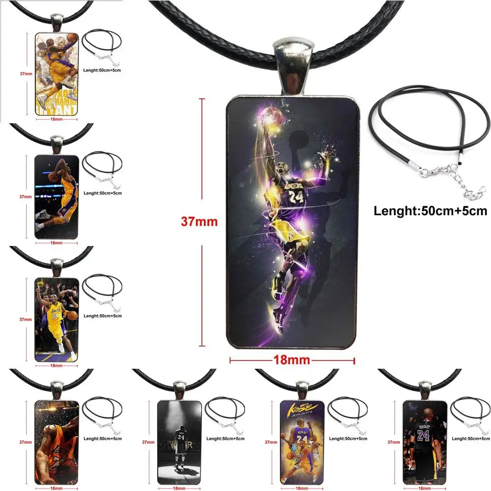 Для женщин детей Lakers 24 стеклянный кулон ожерелье с подвеской в виде Галактики