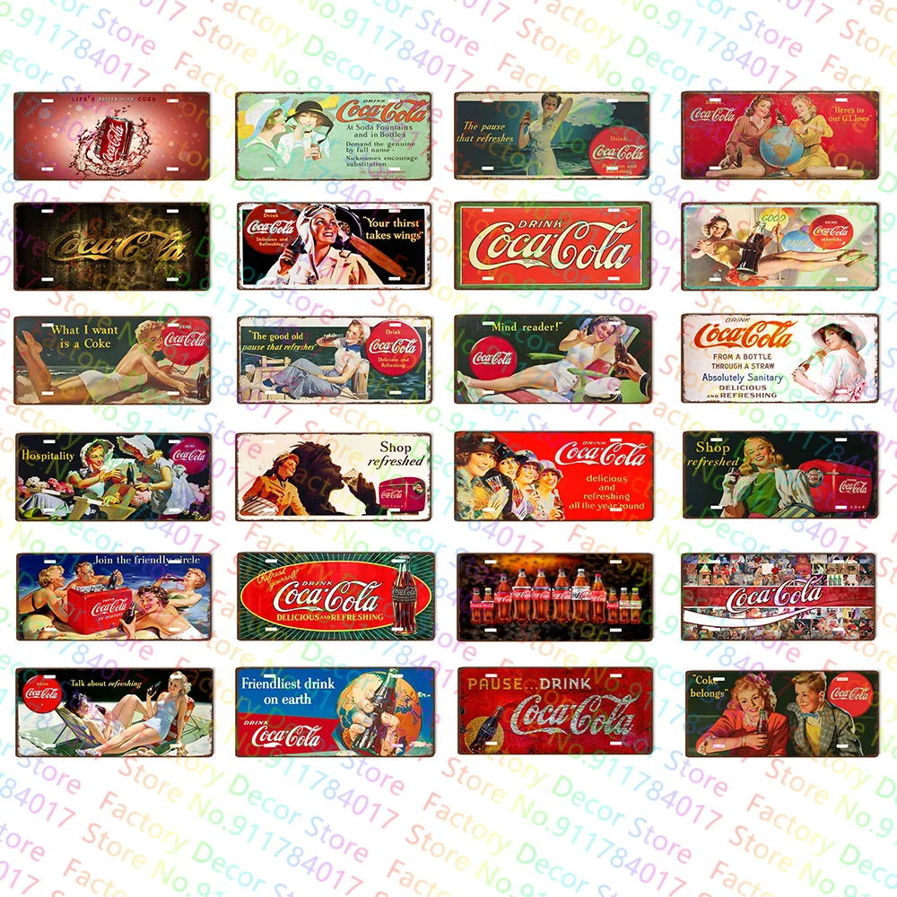 

Номерной знак Drink Cola, металлическая табличка, Настенный декор для двери семейного бара, потертый шикарный домашний декор, настенное искусст...
