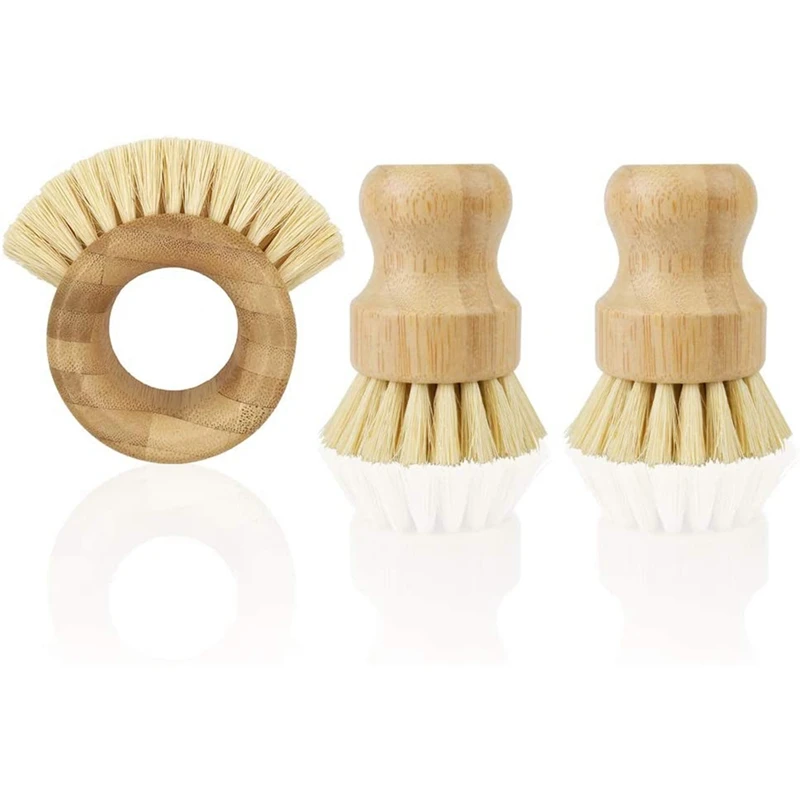 3 шт бамбуковая посуда щетка для очистки фруктов и чистки овощей подходит
