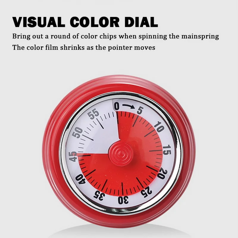 Магнитный нижний таймер для кухни приготовления пищи Ретро механический часовой