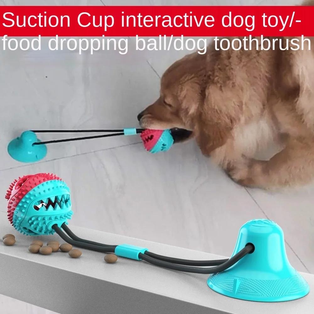 

Gnawing Molars Dog Toys Interactive Sucker Dog Toys Leakage Ball Dog Toothbrush Chewing Ball Sound Bell Non Toxic Dog Toys