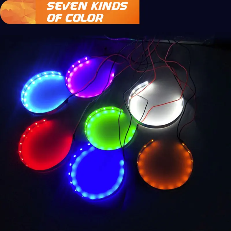 LED Light Strip Devil eyes 360 Degree Ring Day running light fog car 3.0 inch Projector lens Headlight Retrofit | Автомобили и