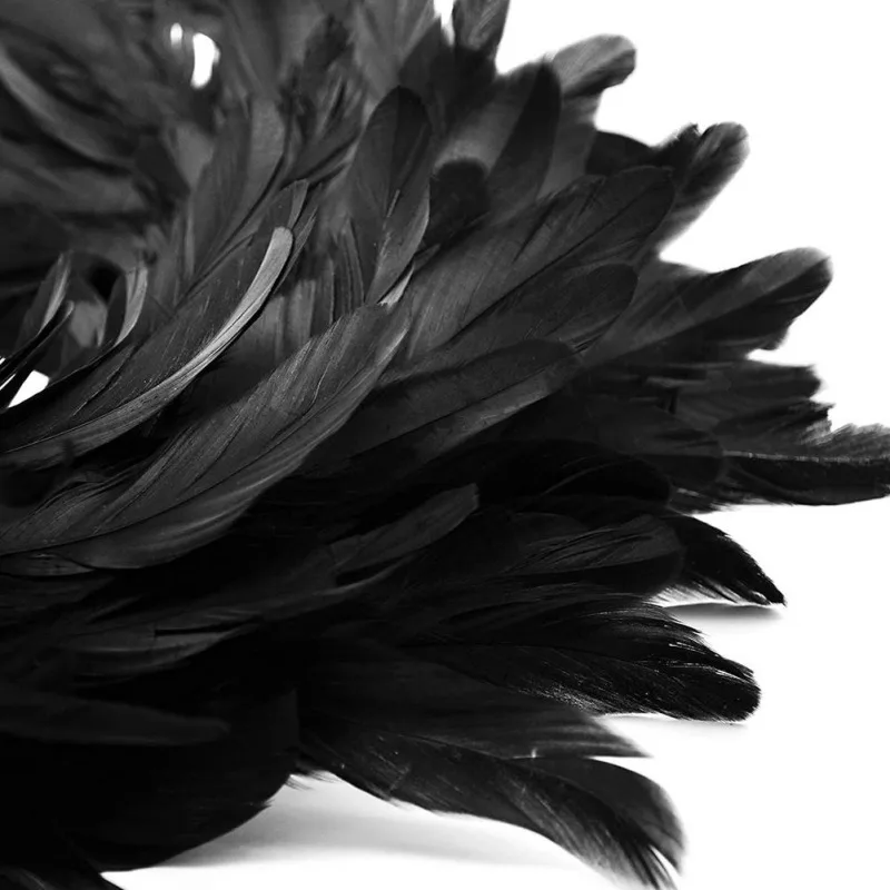 

household products Black Feather Wreath DIY Holiday Ornament Wreath Door Pendant Halloween Prop Door Pendant