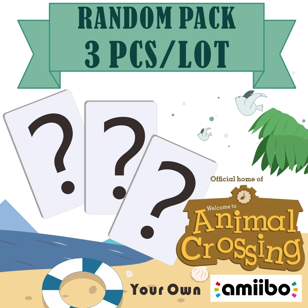 Случайная Доставка 3 шт. карточка для скрещивания животных Amiibo работы с NS Games Amibo