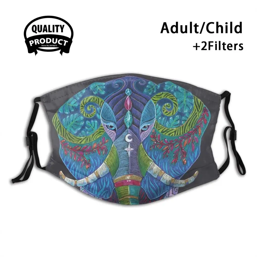 

Elephant Totem Reusable Mouth Mask Filter For Men Women Kids Elephant Elephant Spirit Animal Elephant Animal Guide Elephant