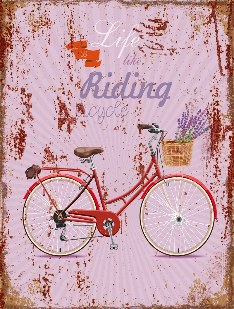

Life The Riding Cycle Poster Tin Sign Metal Plaque Home Bedroom Tavern Coffee Bar Wall Decoration Retro Metal Plate 12*8 Inch