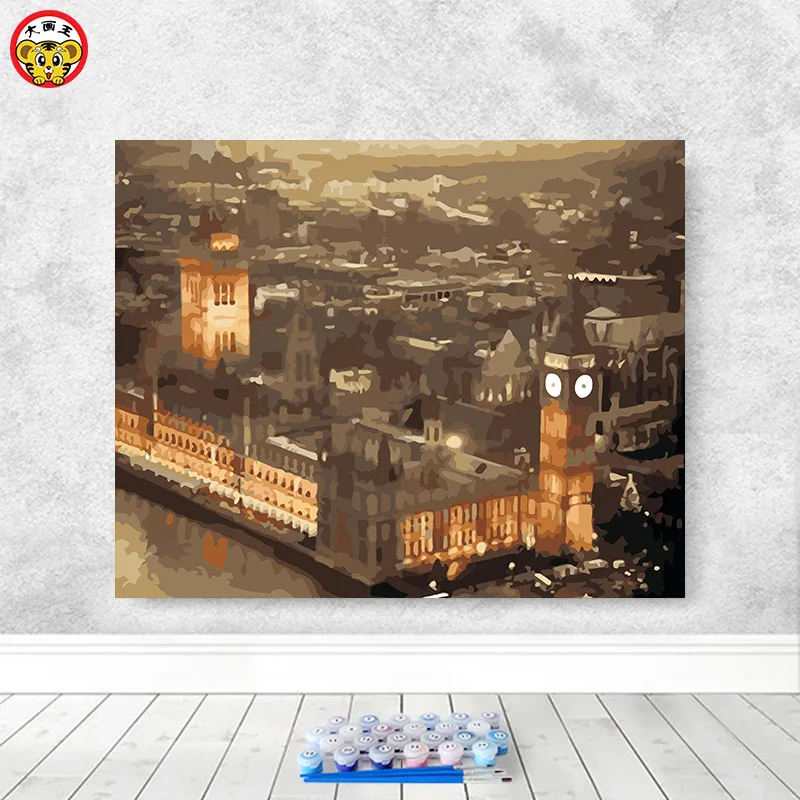 Картина по номеру художественная живопись номерам современный город | Дом и сад