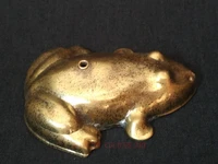 yizhu cultuer art unique decoration collection china copper hand carving lovely frog water drop decoration