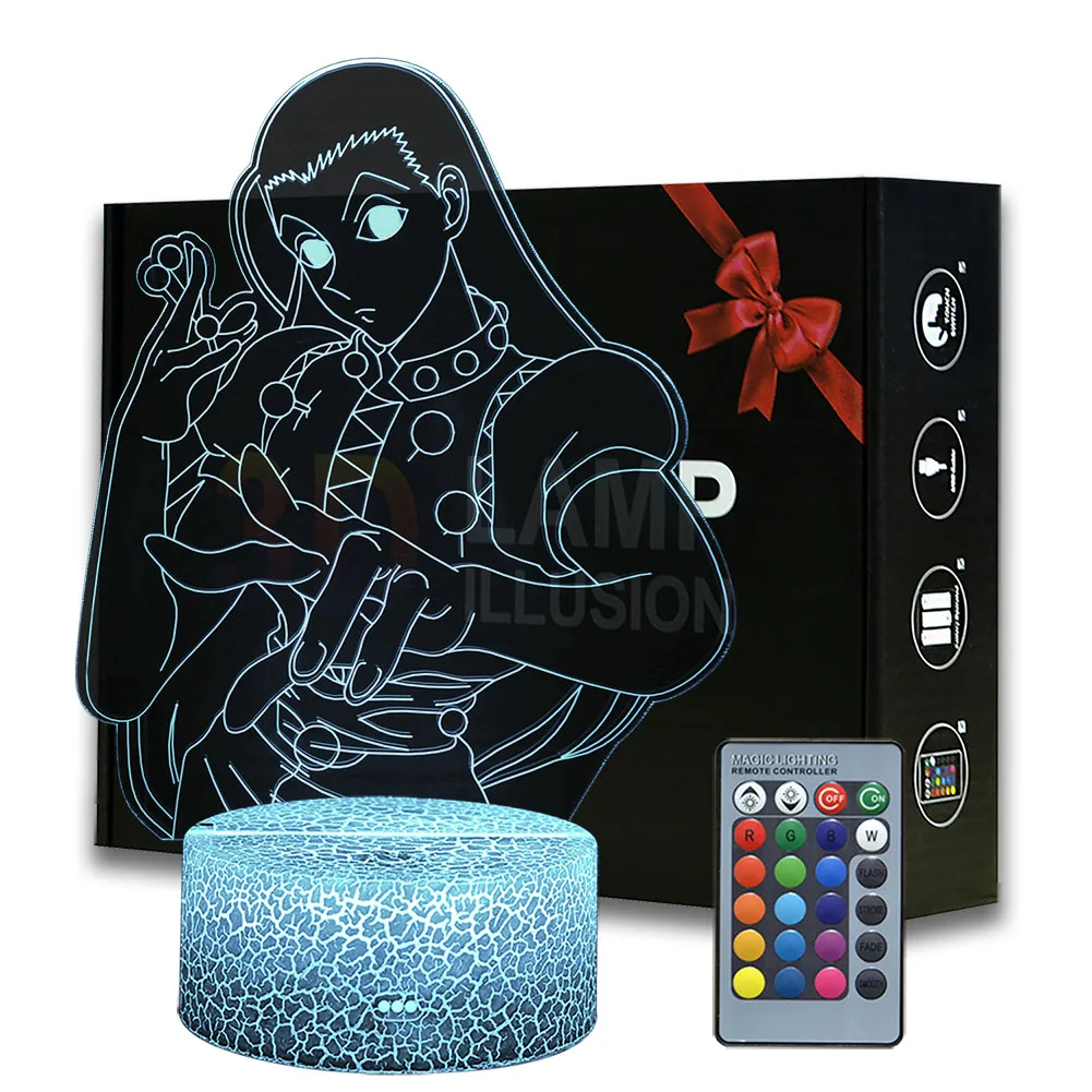 

Acrylic Led Night Light Anime Hunter X Hunter Bedroom Decor Light for Kid Child Birthday Gift HXH Illumi Zoldyck Figure 3d Lamp