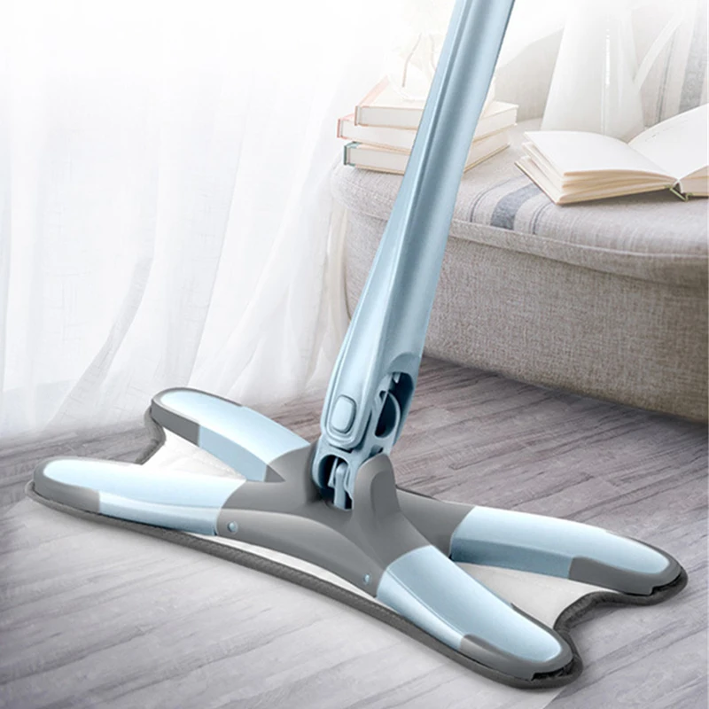 

X-type Floor Mop for Bathroom 360 Degree Flat Mops for With Microfiber Pads Hand Free Flat Mop Bathroom Accessories