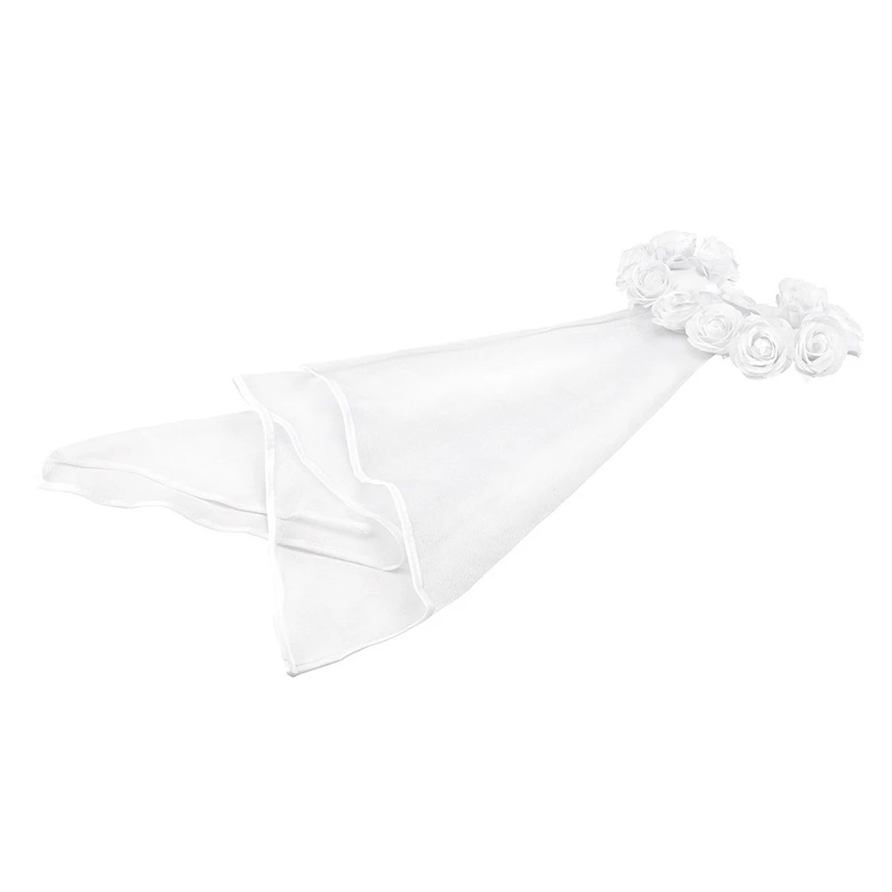 1 шт. свадебная фата невесты гирлянда расческа декоративная короткая элегантная