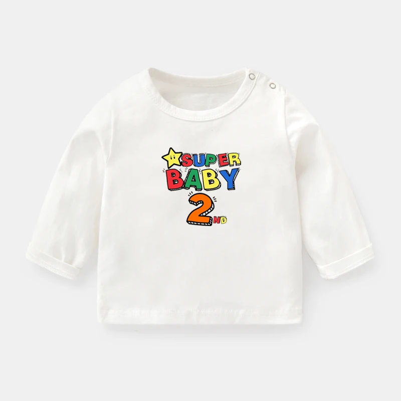 Супер ребенок 1-2 подарок на день рождения мальчики девочки мультфильм печати