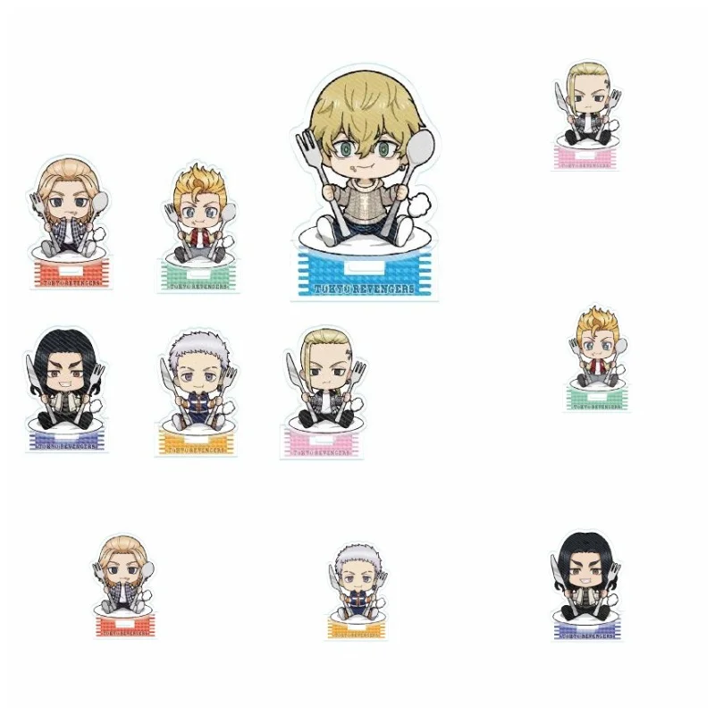 

Anime Tokyo Revengers Stand Model Plate Cartoon Figure Manjiro Ken Takemichi Hinata Atsushi Chibi Desktop Decor Gift For Friend