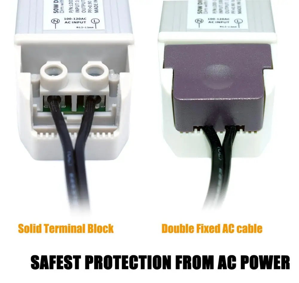 Triac Phase-cut Dimmable 12V 30W 50W 120W LED Driver Transformer Dimming for strip MR16 Input 120VAC or 220VAC | Освещение