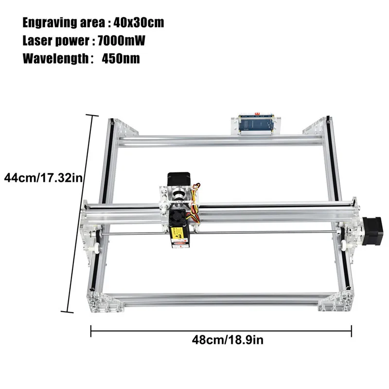 CNC лазерные наборы для гравировки CNC маршрутизатор резьба по дереву гравировальный станок для резки DIY логотип лазерный гравер принтер 40x30 см 2 оси 7000 МВт