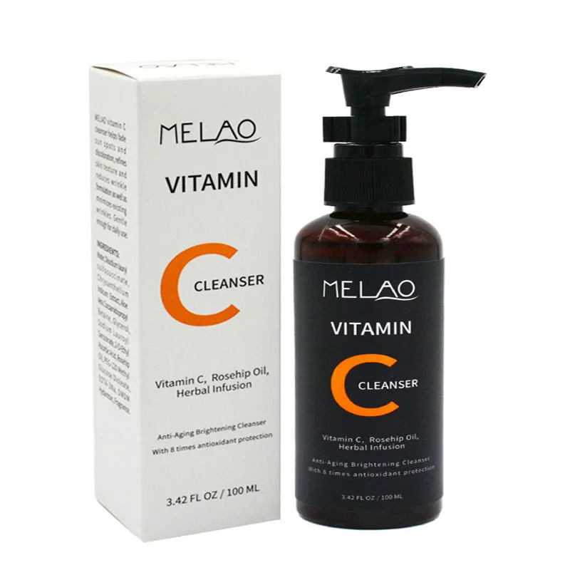 

MELAO acial Vitamin C Acid Foam Cleanser oil control Blemish Wrinkle Reducing Exfoliating Gel Anti Aging Face Wash Clear Pores