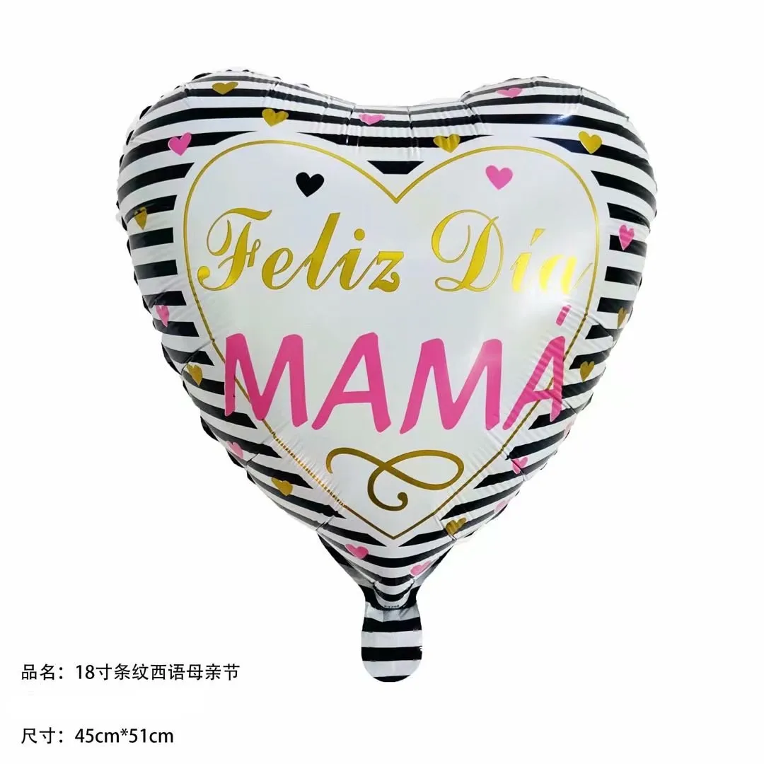 5 шт./лот 18 дюймов круглый испанский Feliz Dia Mama фольгированный гелиевый воздушный