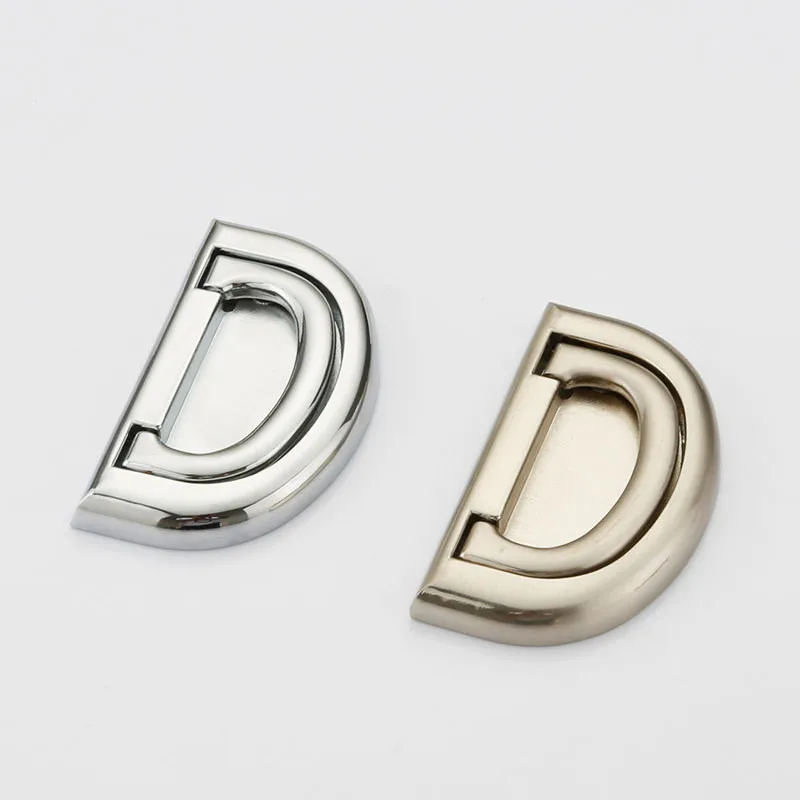 Современные скрытые серебряные ручки KK &amp FING из цинкового сплава для кухонных