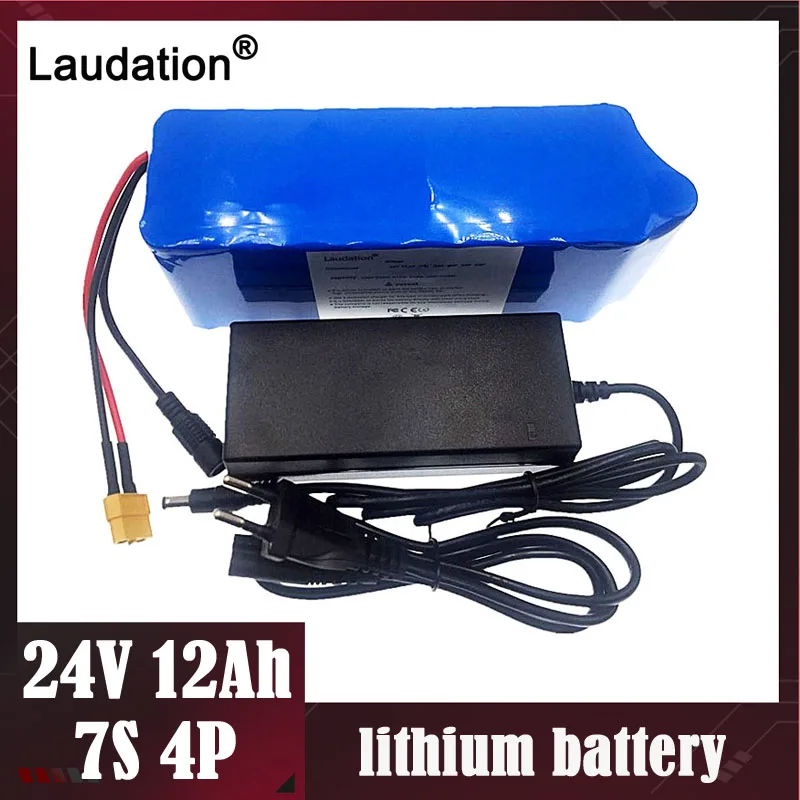 24V Батарея с 15A BMS 12. 8ач/12800 мА/ч 7S4P 250W 29 4 V ионно литиевая батарея пакет для мощный