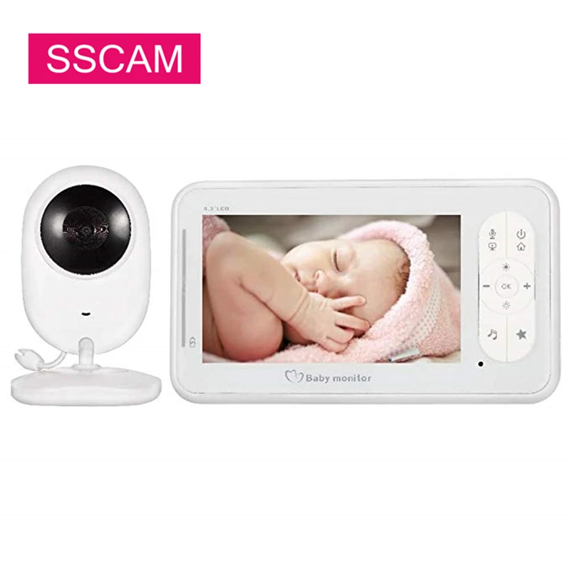 

4.3inch Wireless Digital Camera Baby Monitor Temperature Monitoring Two Way Audio Talk Night Vision Security Battery Monitor