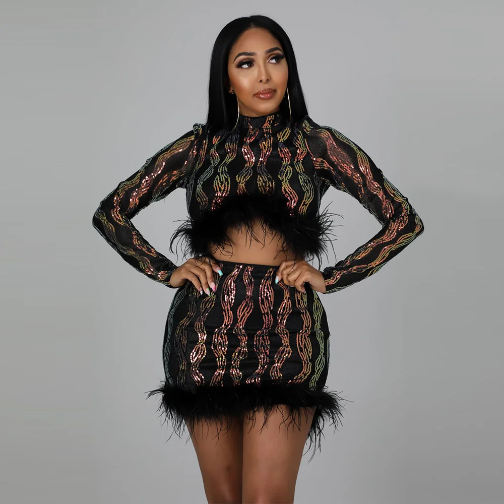 Женская блузка с длинным рукавом и круглым вырезом в полоску |