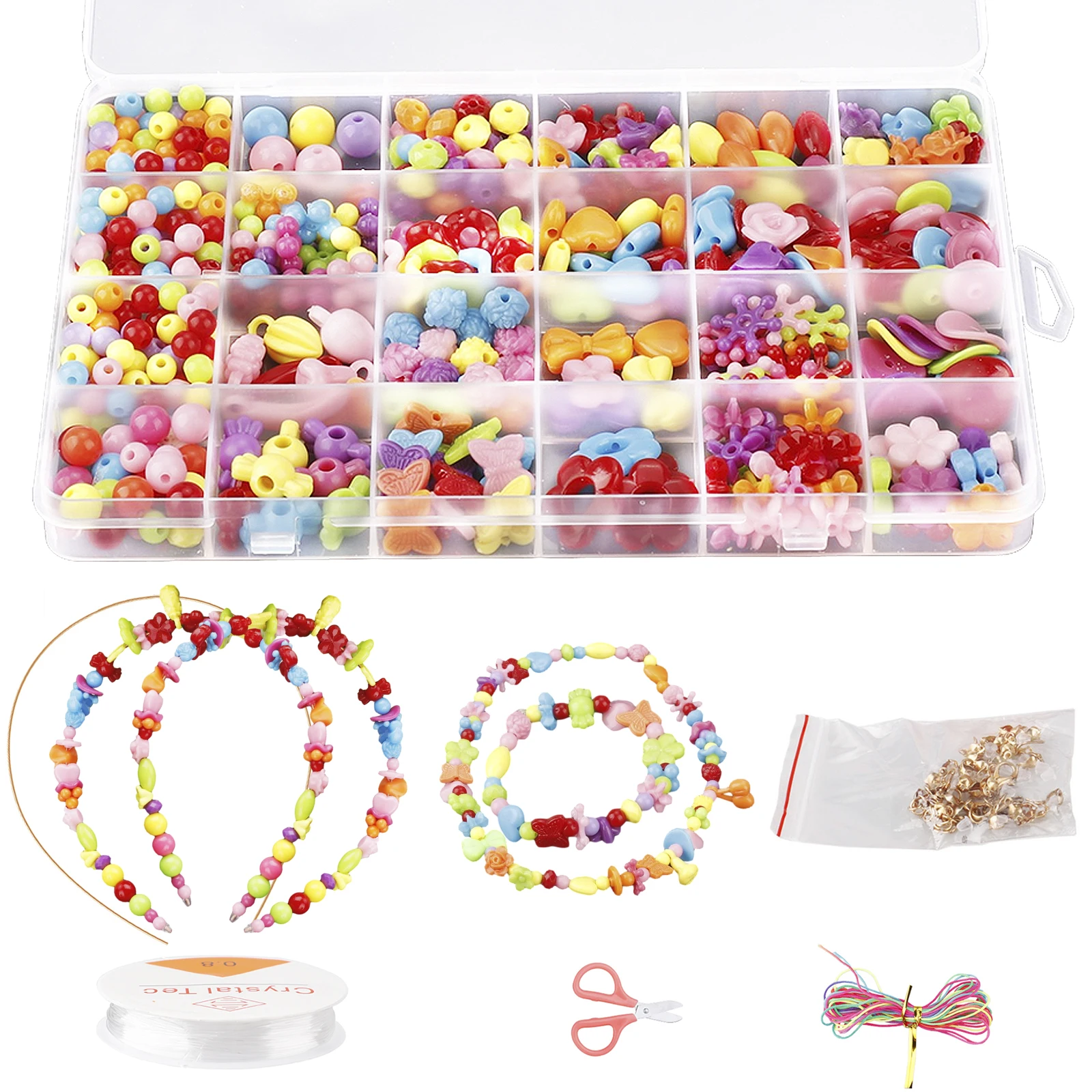 

Jewelry Makes Jewellery Making DIY Bracelet Multicolor Kids Gift Acrylic Girls Art Crafts Toys High Quality Snap Beads Set