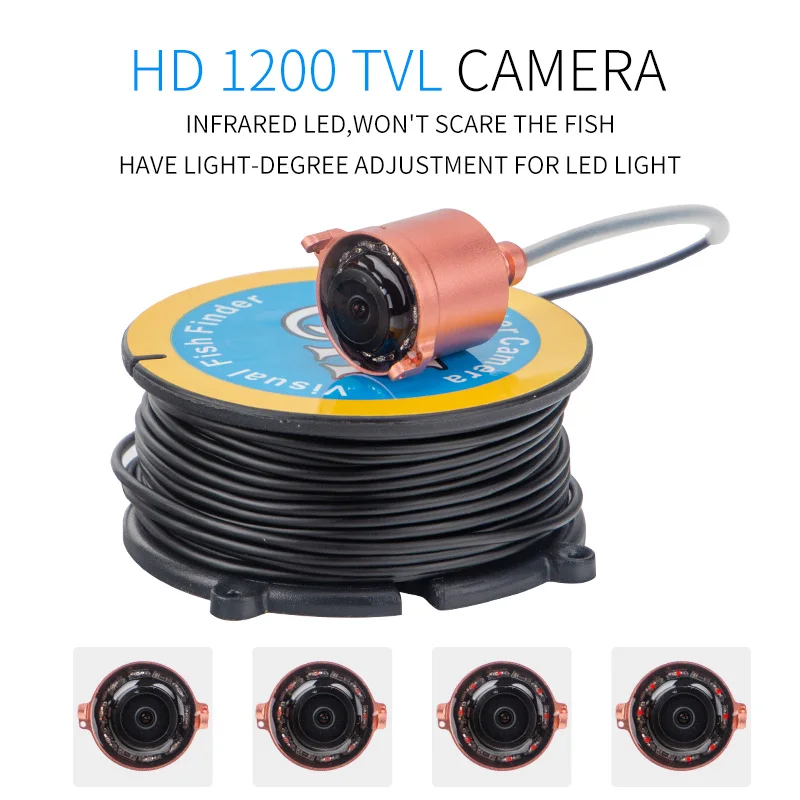 Скидка Фотокамера для подводной рыбалки, ЖК-монитор 4,3 дюйма, 8 инфракрасных светодиодов, ТВЛ