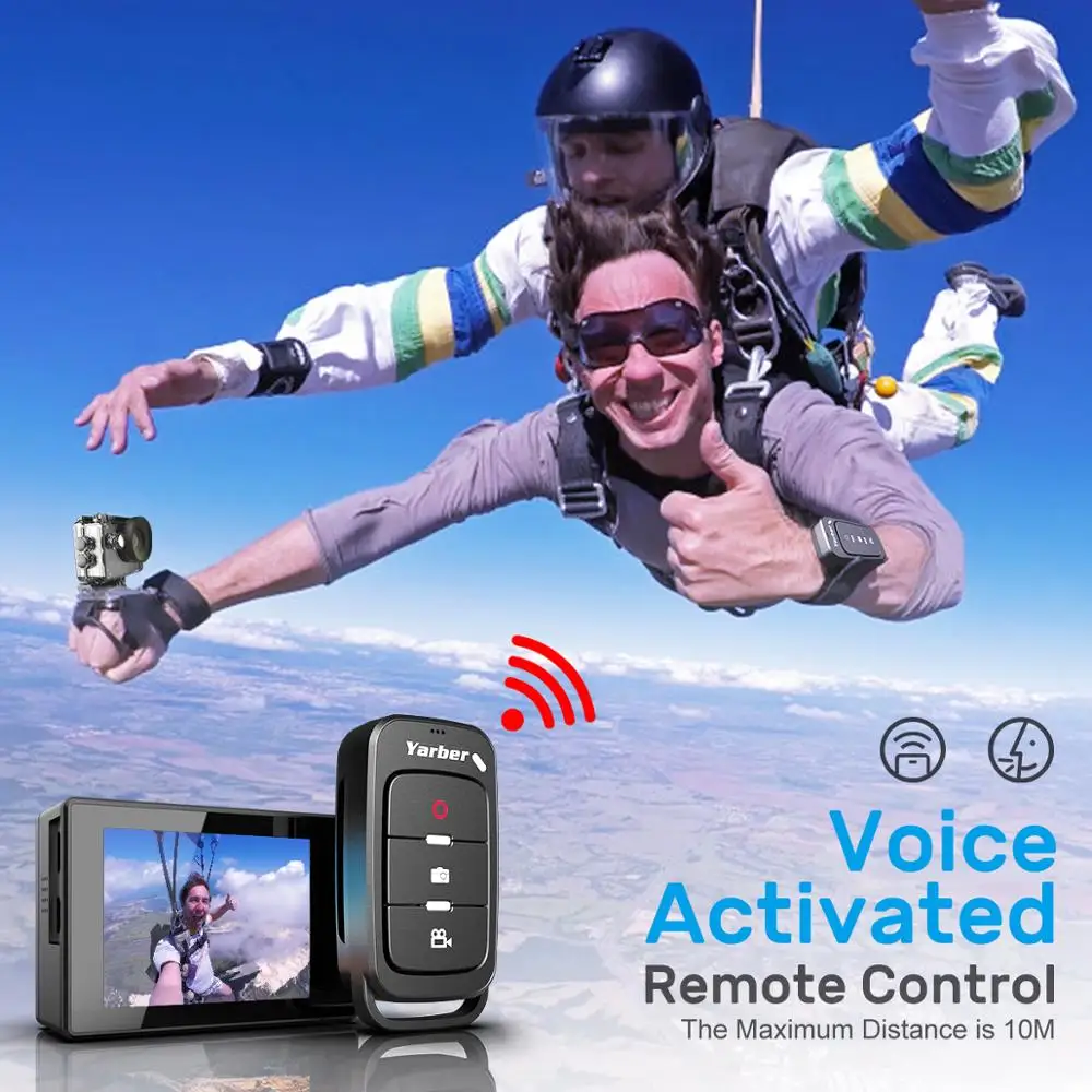 Новое поступление Yarber AR01 8K Экшн камера 20MP Спортивная Запись видео wifi Bluetooth Камера
