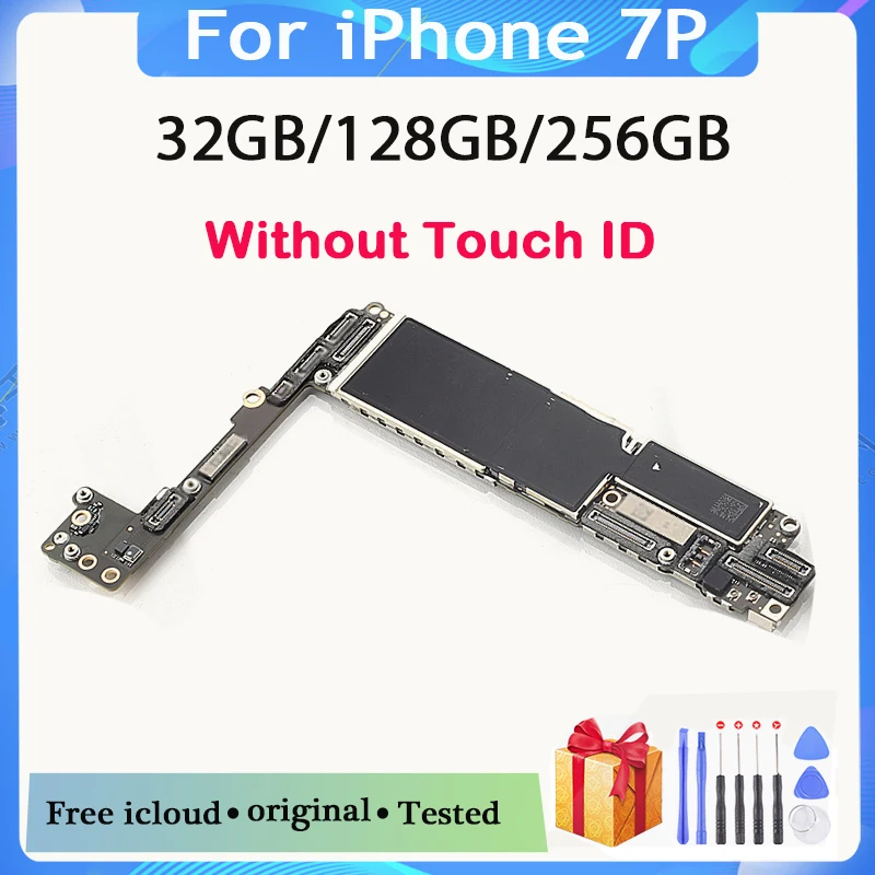 without Touch ID for iphone 7 Plus Motherboard 32GB/128GB/256GB 100% Original unlocked 7P Mainboard with IOS System |