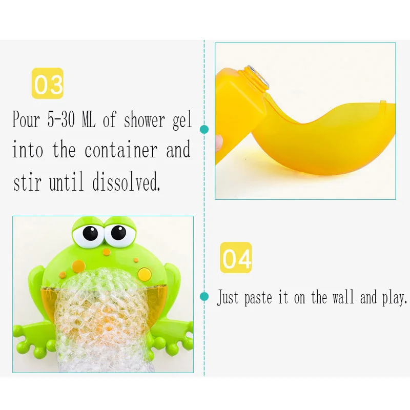 

Baby Bath Toys Kids Swimming Water Toys Bubble Machine Big Frogs Automatic With Music Wash Play Cartoon Educational Toy New1