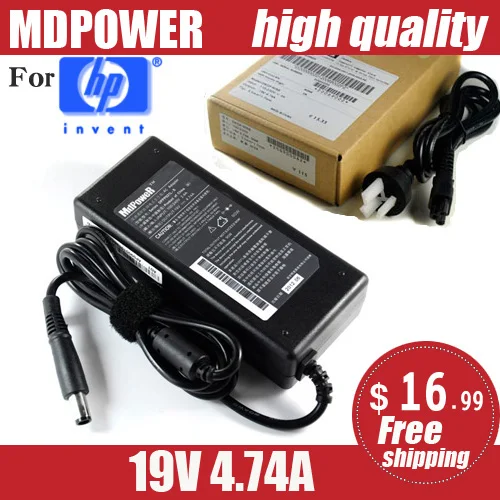 MD POWER для ноутбука HP 19 в 4 74 а 90 Вт адаптер переменного тока зарядное устройство