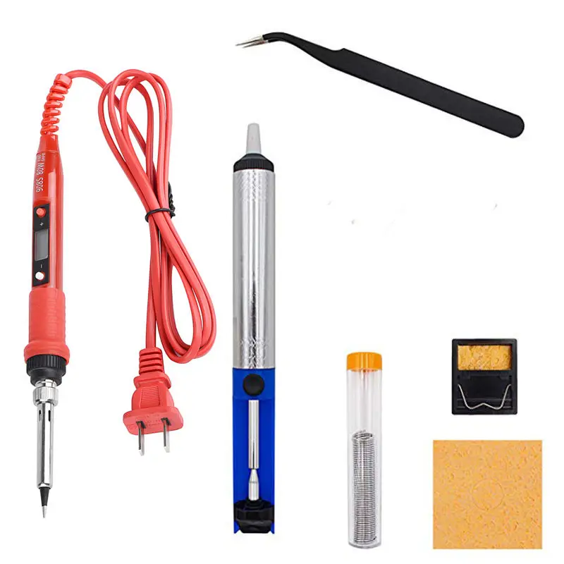 Электрический паяльник 220 В 60 Вт/80 Вт с цифровым дисплеем регулируемой