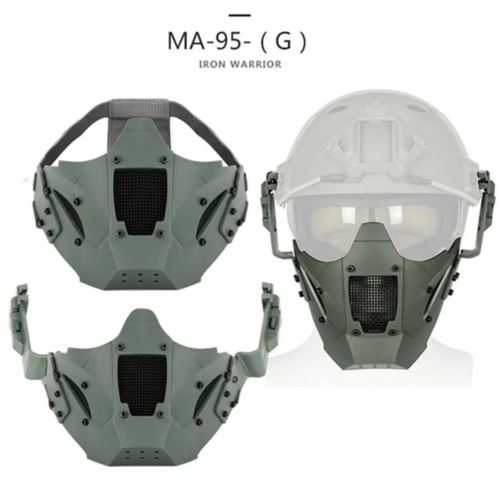 

Professional Assembled Protective Half Face s Helmet Accessories Outdoors Adorn Head Mounted Multicolor Tactical s